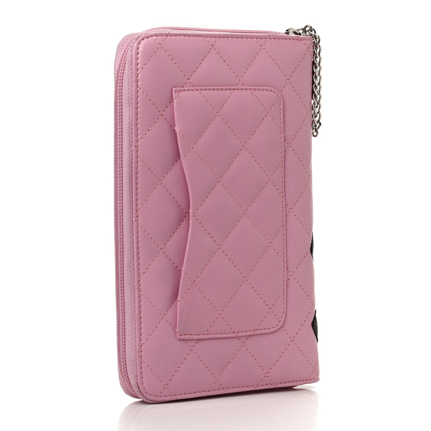 Chanel Calfskin Cambon Zip Around Organizer Wallet Pink 3 of 10