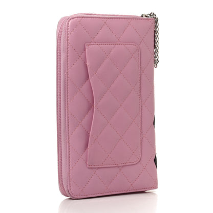 Chanel Calfskin Cambon Zip Around Organizer Wallet Pink 3 of 10