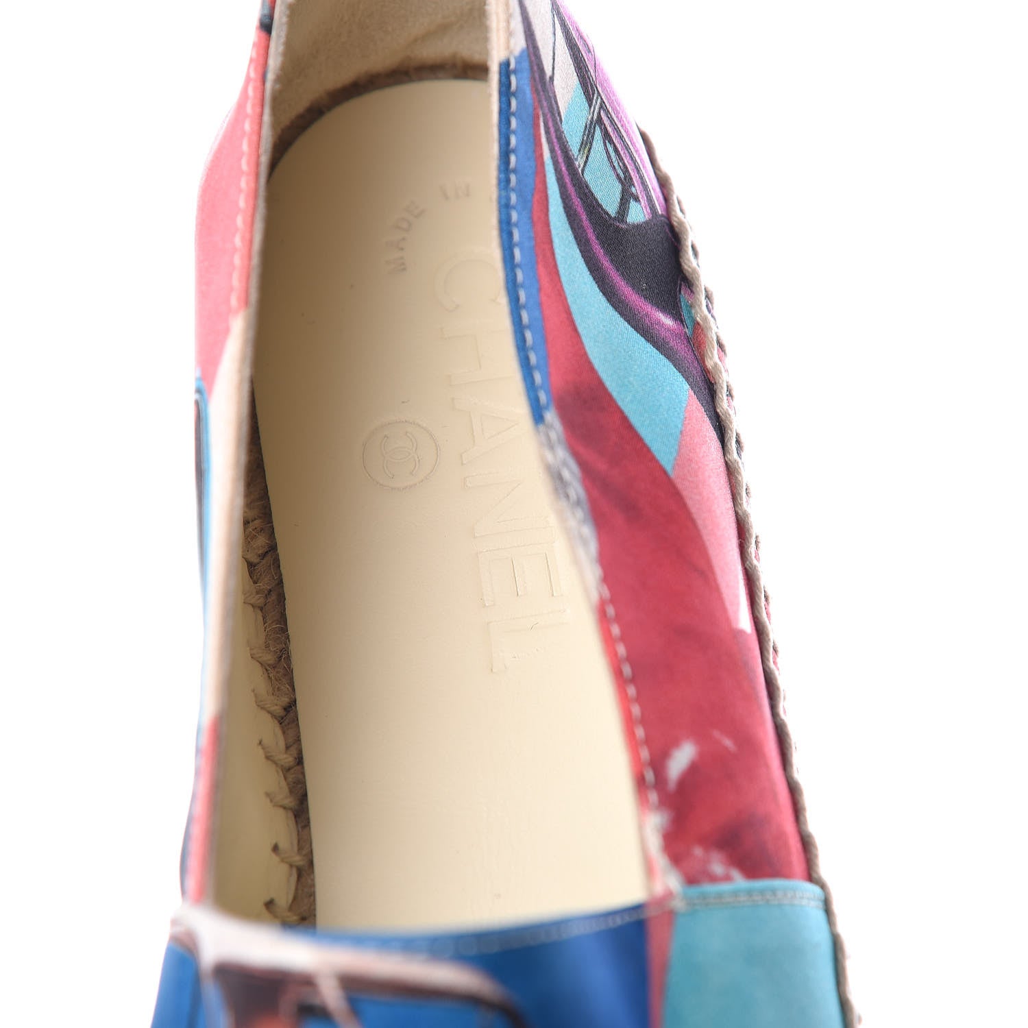 Chanel Patent Fabric CC Espadrilles 39 Multicolor Black 9 of 10