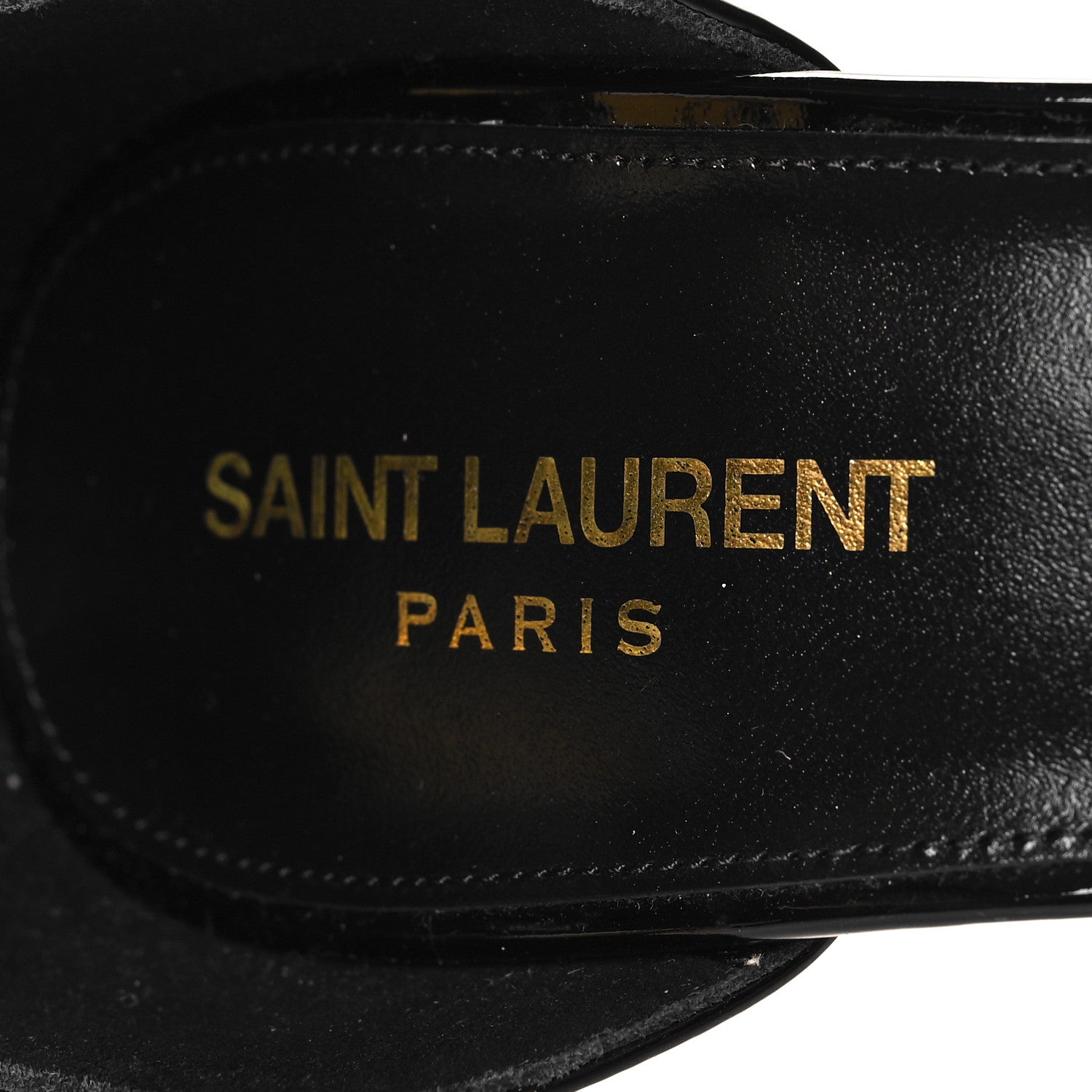Saint Laurent Patent Calfskin Opyum 85 Sandals 40 Black 9 of 10
