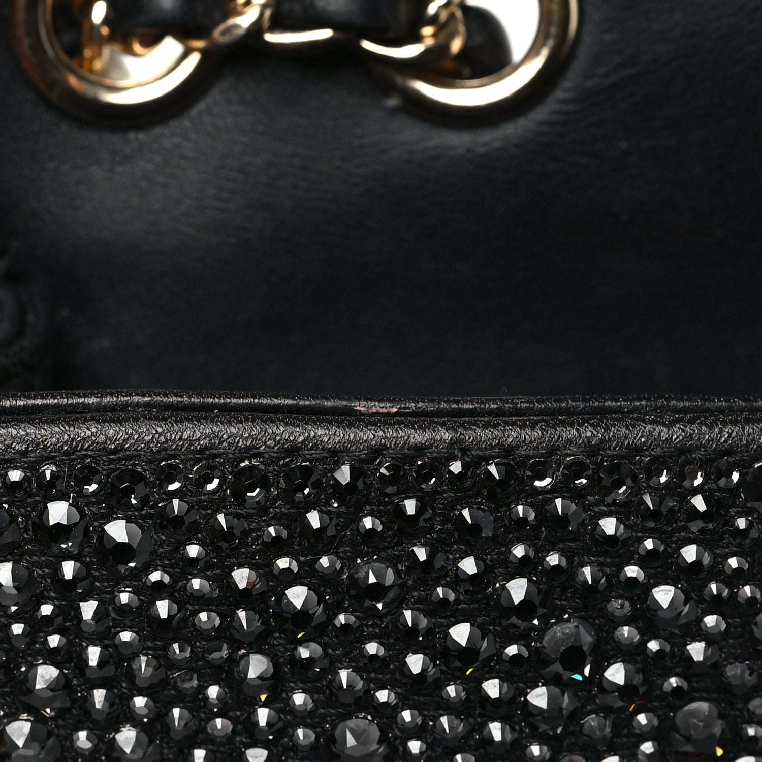 Chanel Lambskin Crystal Diamante Small Flap Black 12 of 13