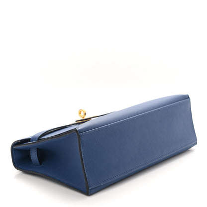 Hermes Swift Kelly Pochette Clutch Bleu Brighton 4 of 6