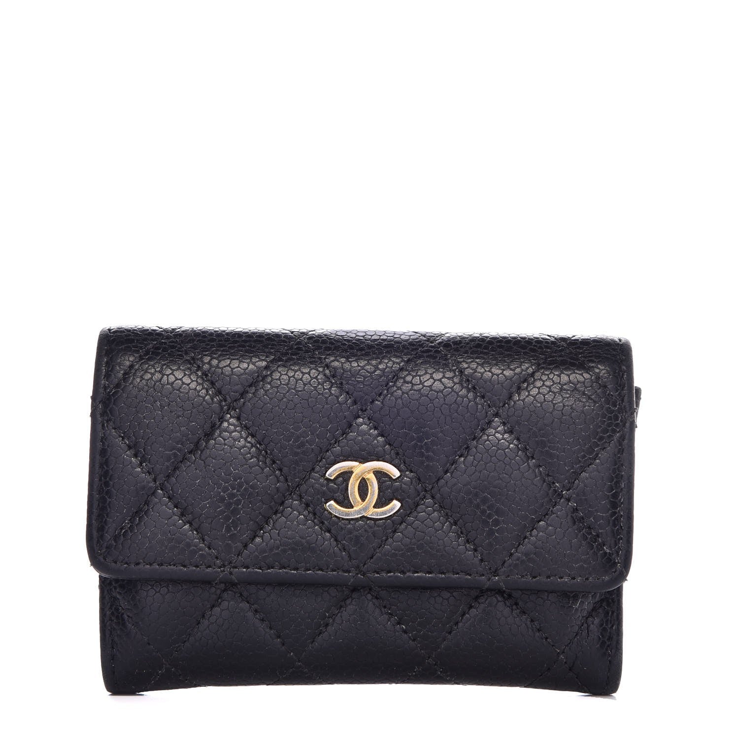 Chanel Caviar Quilted Flap Card Holder Black 1 of 9