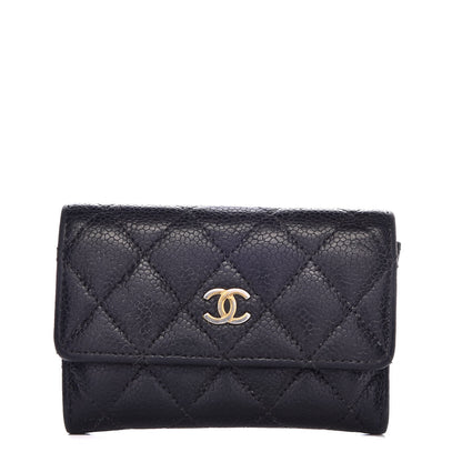 Chanel Caviar Quilted Flap Card Holder Black 1 of 9