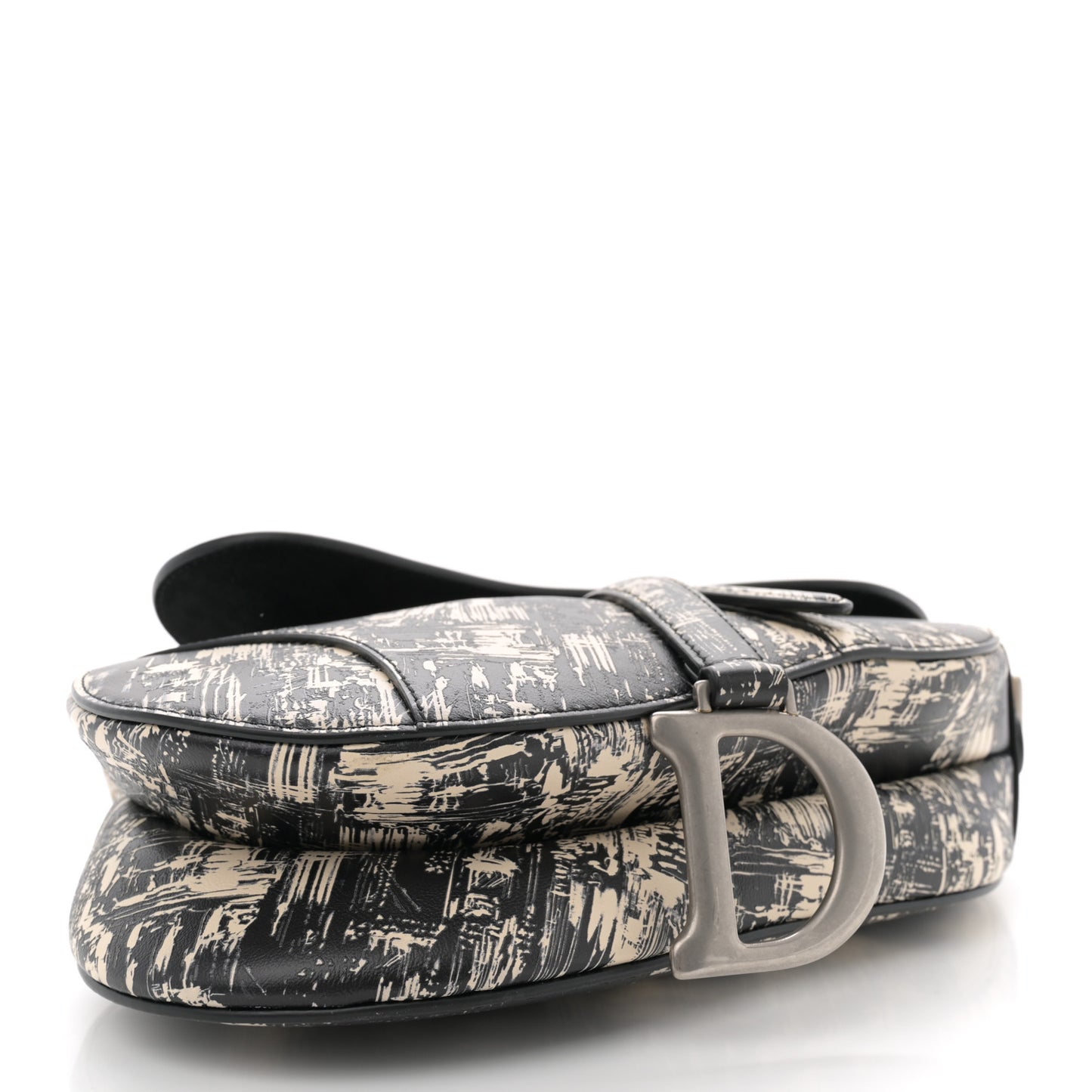 Calfskin New York Saddle Bag With Strap Black Multicolor