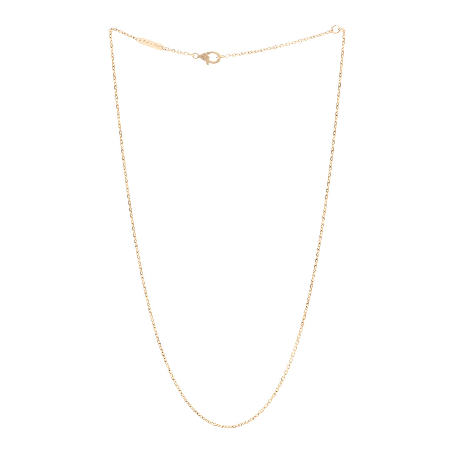 Van Cleef & Arpels 18K Yellow Gold Trace Chain Necklace 3 of 5