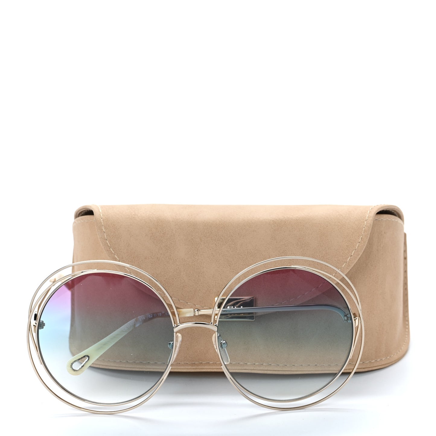 Metal Oversized Round Carlina Oversized Round Sunglasses CE114SD Gold