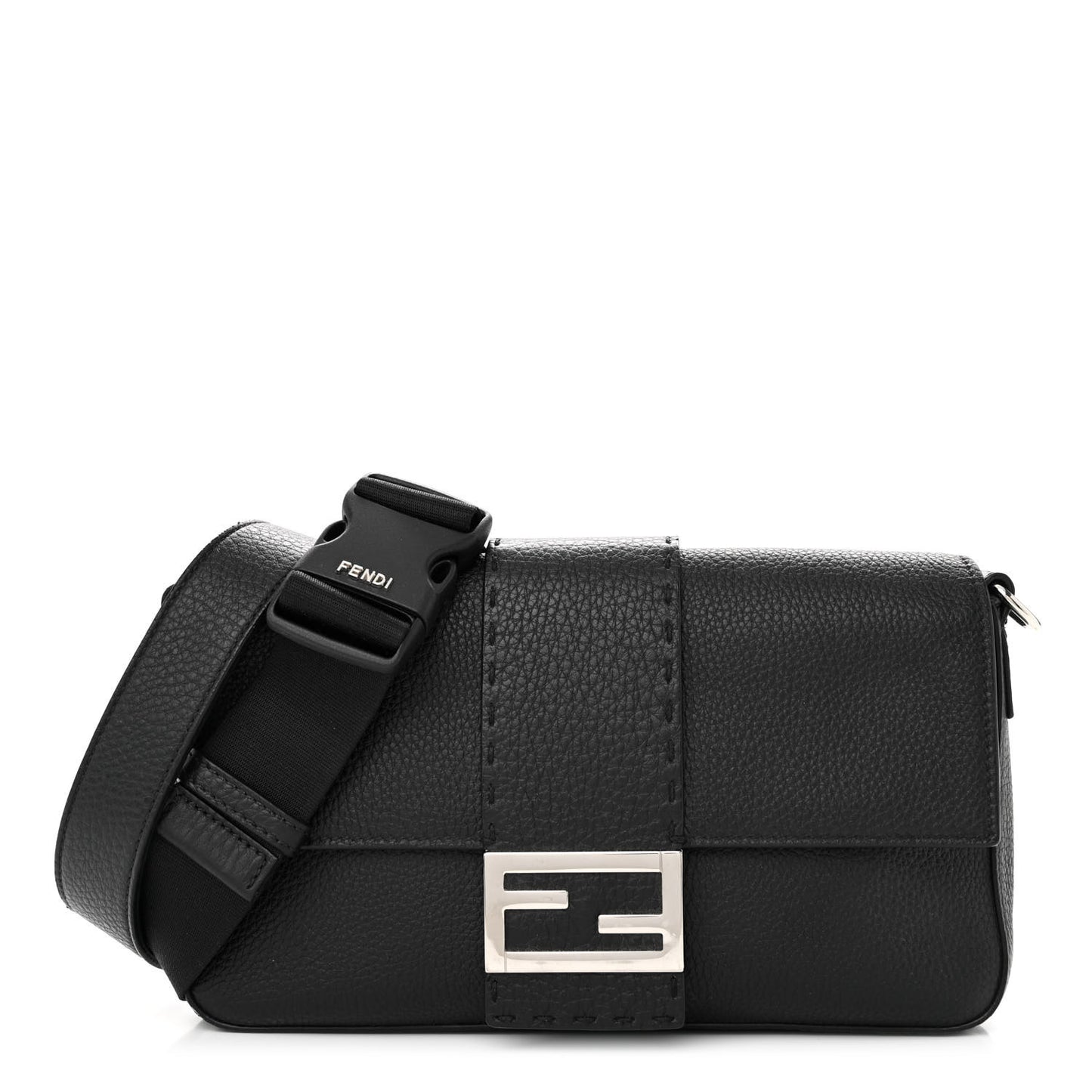 Cuoio Romano Selleria Belt Baguette Bag Black