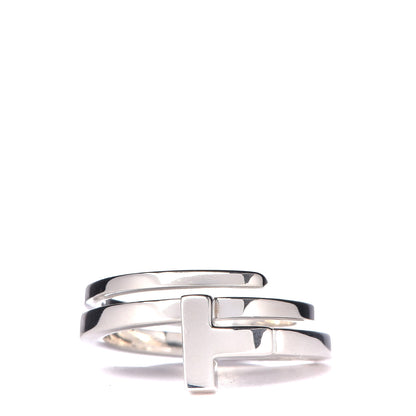 Tiffany Sterling Silver T Square Wrap Ring 51 5.75 1 of 5