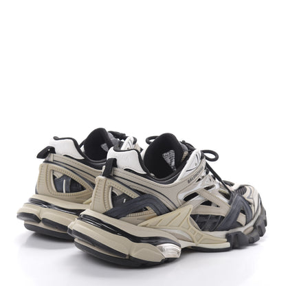 Balenciaga Rubber Mesh Bi-Color Womens Track.2 Open Sneakers 39 Beige Black 4 of 7