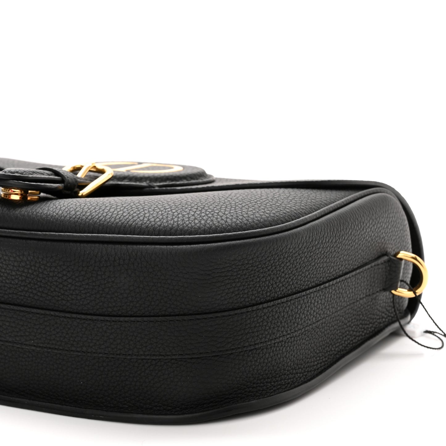 Grained Calfskin Large Bobby Flap Black