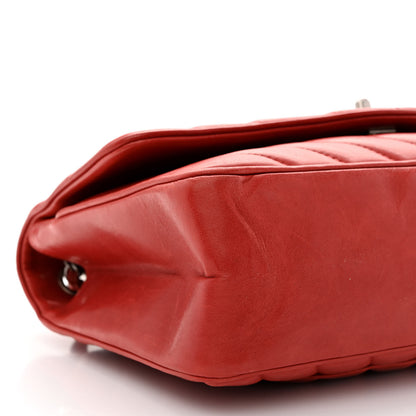 Chanel Lambskin Chevron Jumbo Leo Lion Flap Dark Red 9 of 10