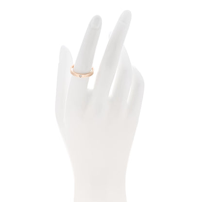 Tiffany 18K Rose Gold Diamond 3mm Logo Band Ring 54 6.75 2 of 4
