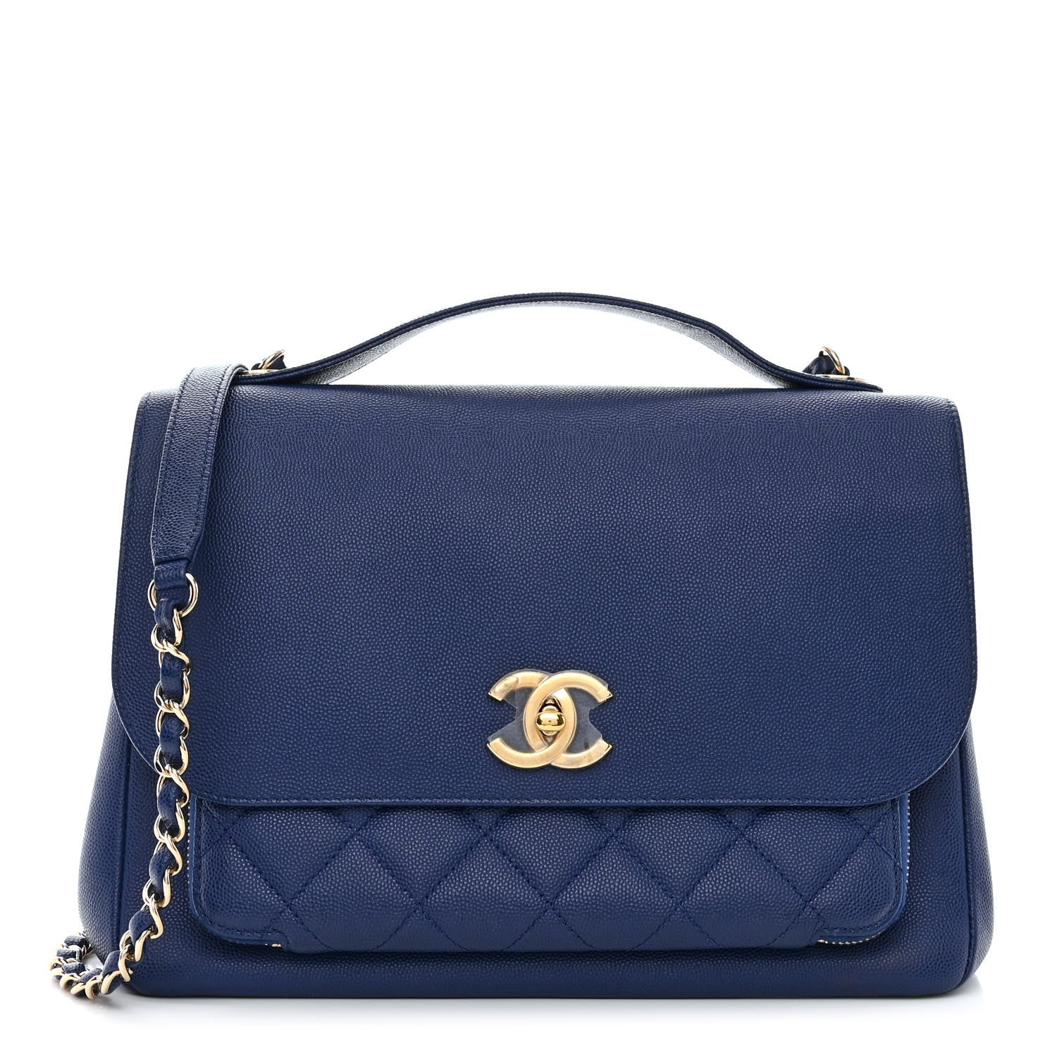 Chanel Caviar Quilted Large Business Affinity Flap Blue 1 of 11