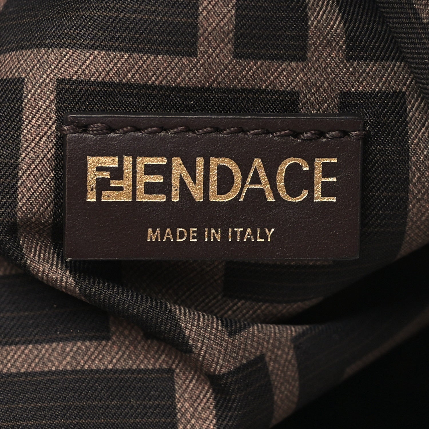 Fendi X VERSACE Nylon Fendace FF Baroque Print Small Trapezoid Beauty Pouch Gold 6 of 11