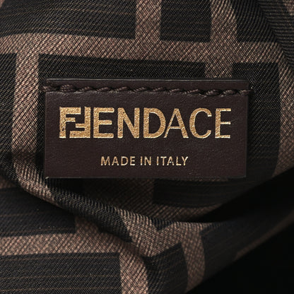 Fendi X VERSACE Nylon Fendace FF Baroque Print Small Trapezoid Beauty Pouch Gold 6 of 11