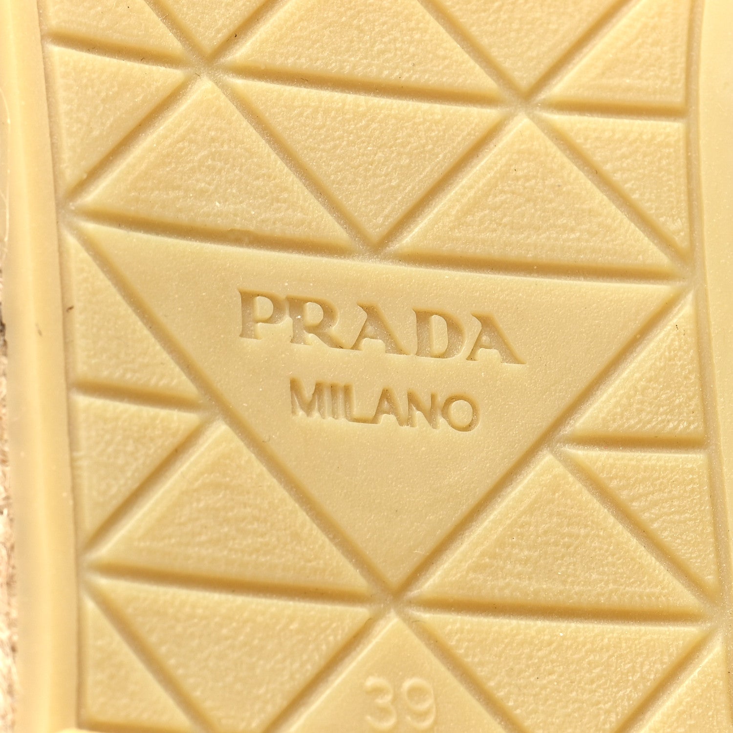 Prada Raffia Triangle Logo Crochet 20mm Espadrilles 39 Naturale 6 of 7