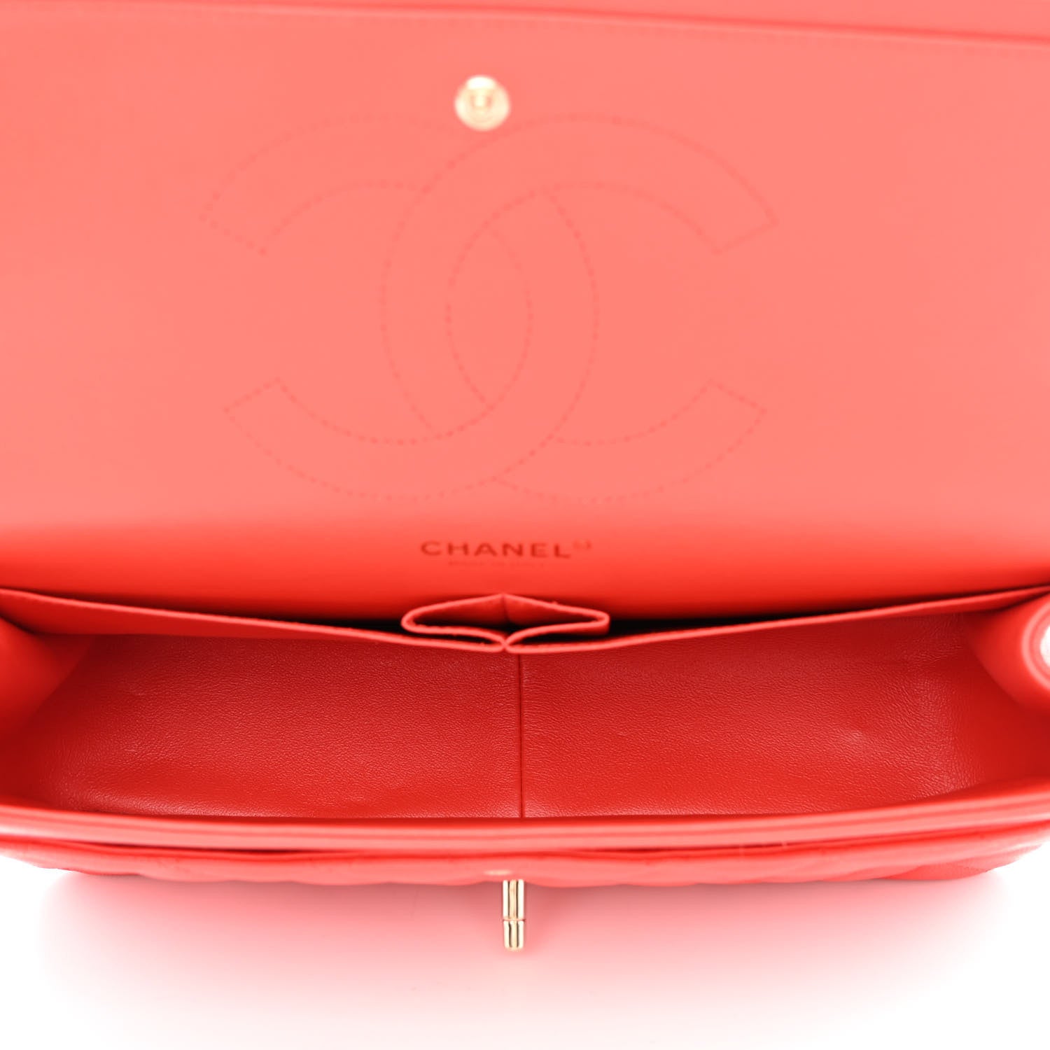Chanel Caviar Quilted Jumbo Double Flap Red 5 of 10