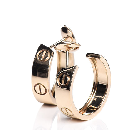 Cartier 18K Yellow Gold 5.5mm LOVE Hoop Earrings 6 of 9