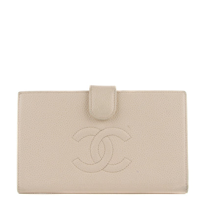 Chanel Caviar CC French Wallet White 1 of 8