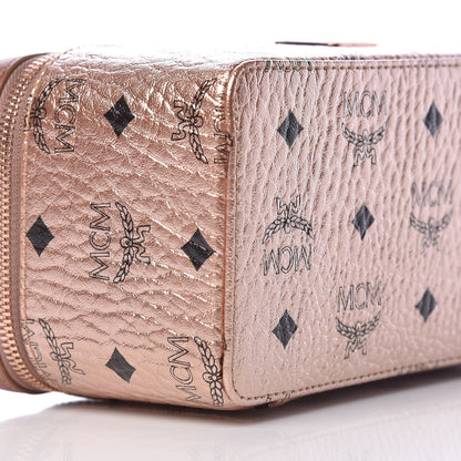 MCM Metallic Visetos Vanity Case Champagne Gold 8 of 10