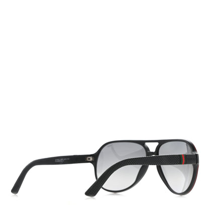 Gucci Acetate Polarized Web Aviator Sunglasses GG 1065/S Black 4 of 8
