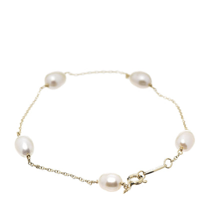 Tiffany 18K Yellow Gold Pearl 6-6.5mm Elsa Peretti Pearls By The Yard Bracelet 3 of 7