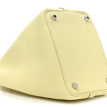 Hermes Taurillon Clemence Picotin Lock 18 PM Jaune Milton 9 of 9