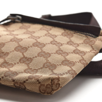 Gucci GG Monogram Double Pocket Belt Bag Dark Brown 8 of 9