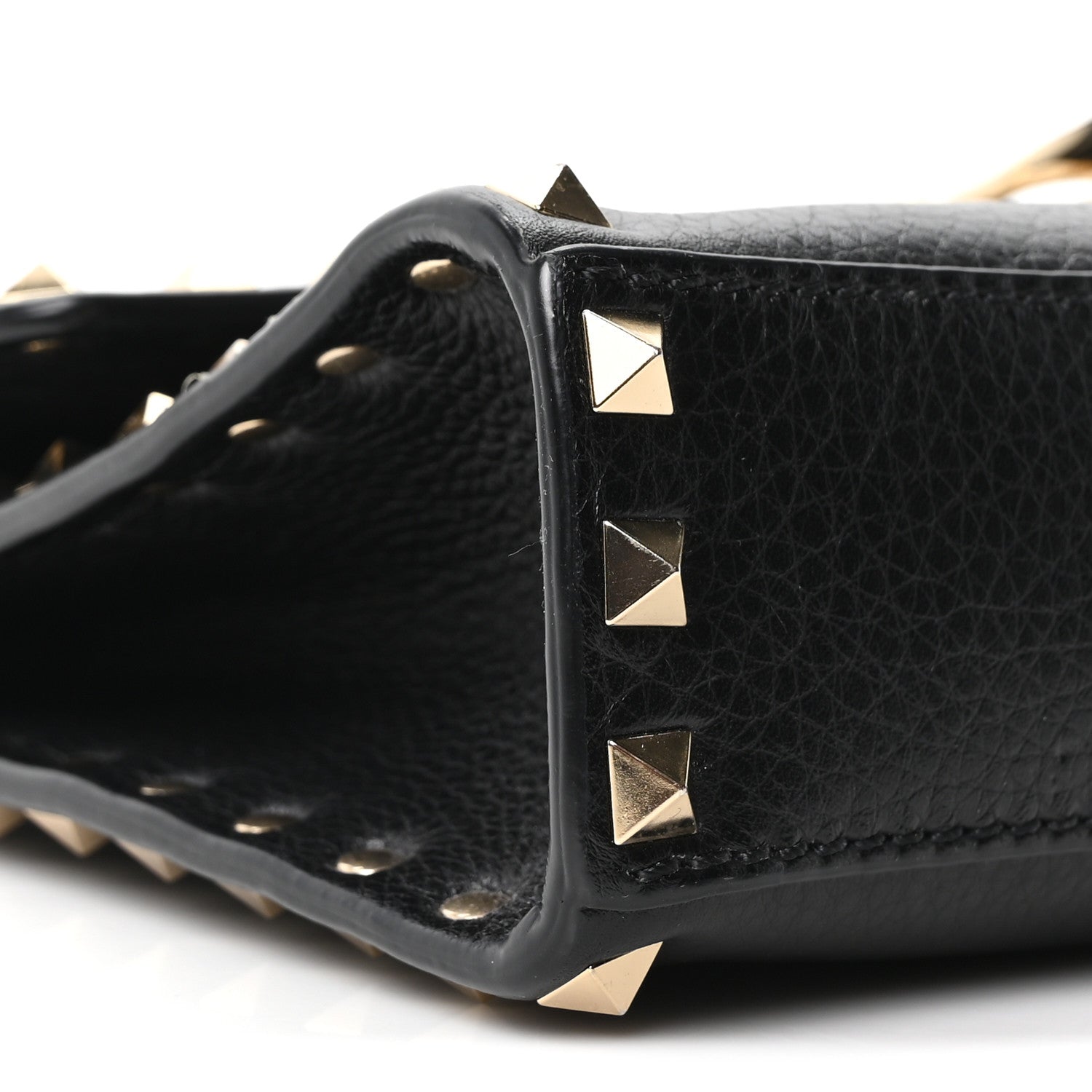 Valentino Garavani Pebbled Calfskin Medium Rockstud Flip Lock Crossbody Bag Black 8 of 9