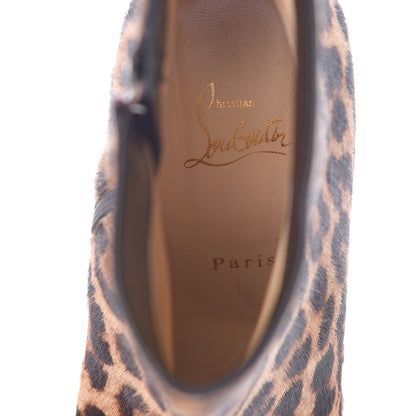 Christian Louboutin Pony Hair Leopard Print Fifi 100 Booties 38 7 of 7