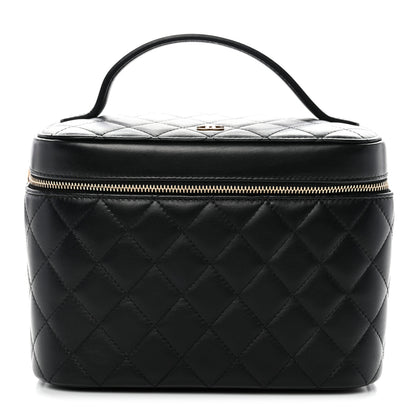 Chanel Lambskin Quilted Large Vanity Pouch Black 1 of 8