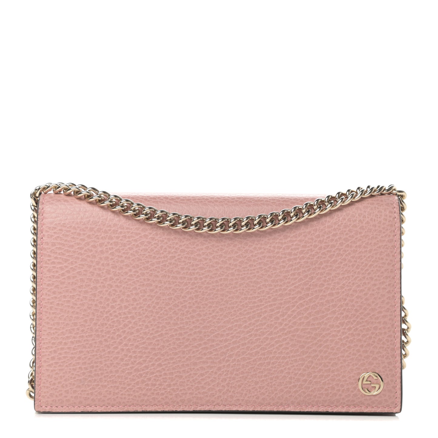 Dollar Calfskin Medium Betty Chain Wallet Soft Pink