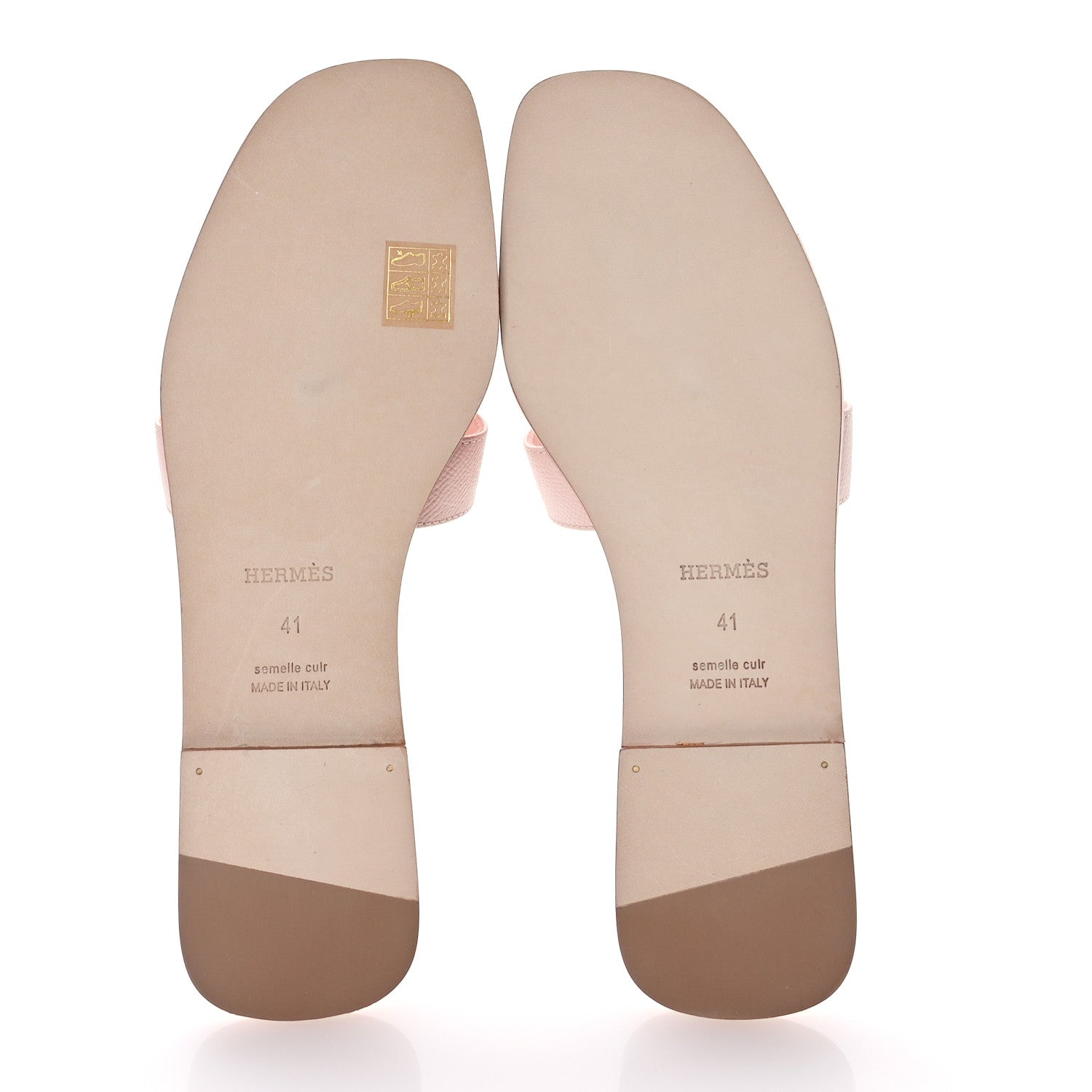 Hermes Epsom Oran Sandals 41 Rose Pale 6 of 8