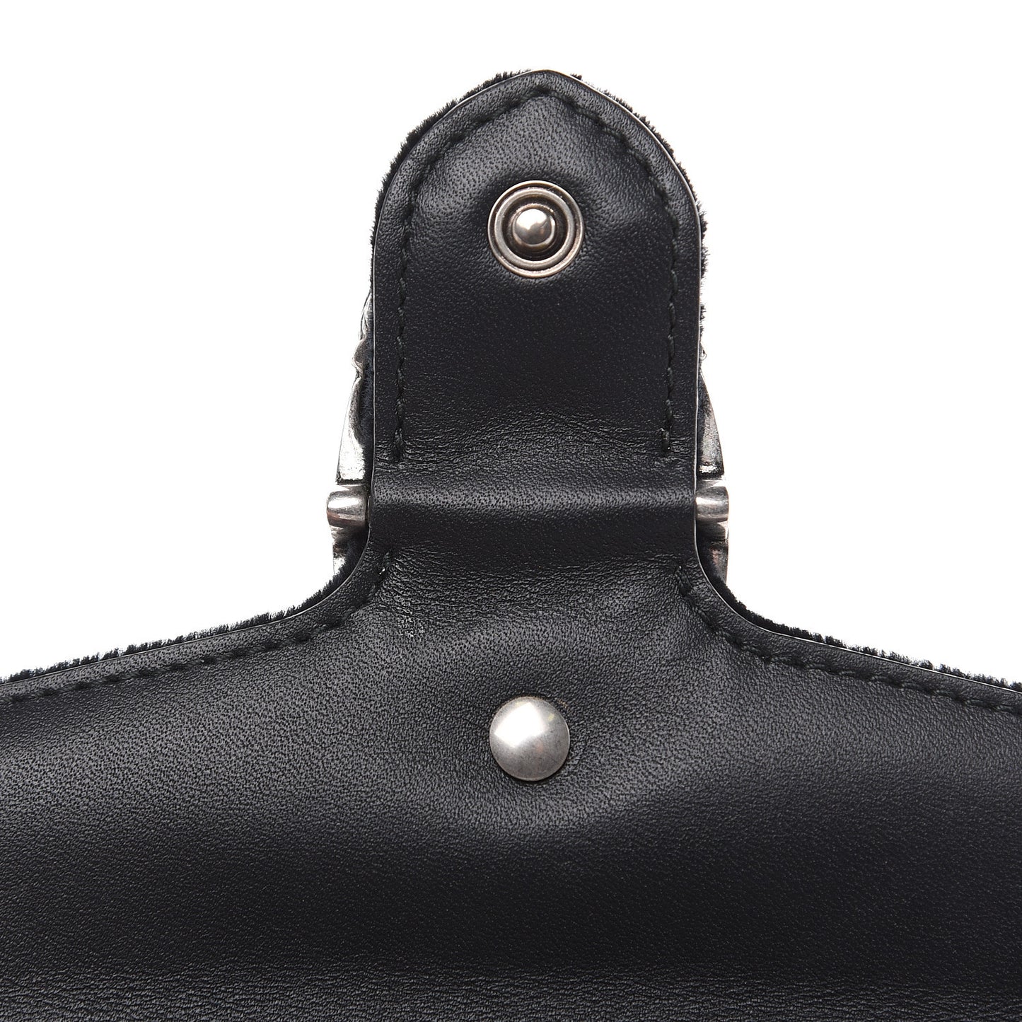 Velvet Crystal Super Mini Dionysus Shoulder Bag Black