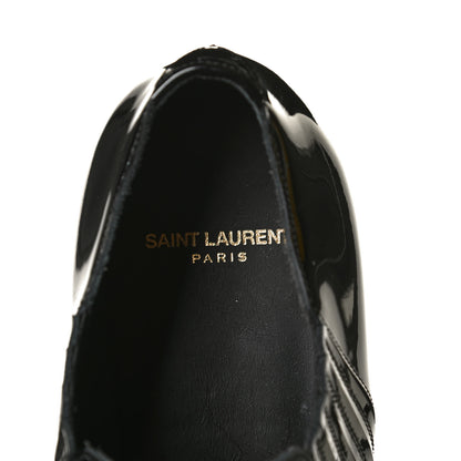Saint Laurent Patent Leather Connor Cropped Chelsea Boots 39.5 Black 11 of 13