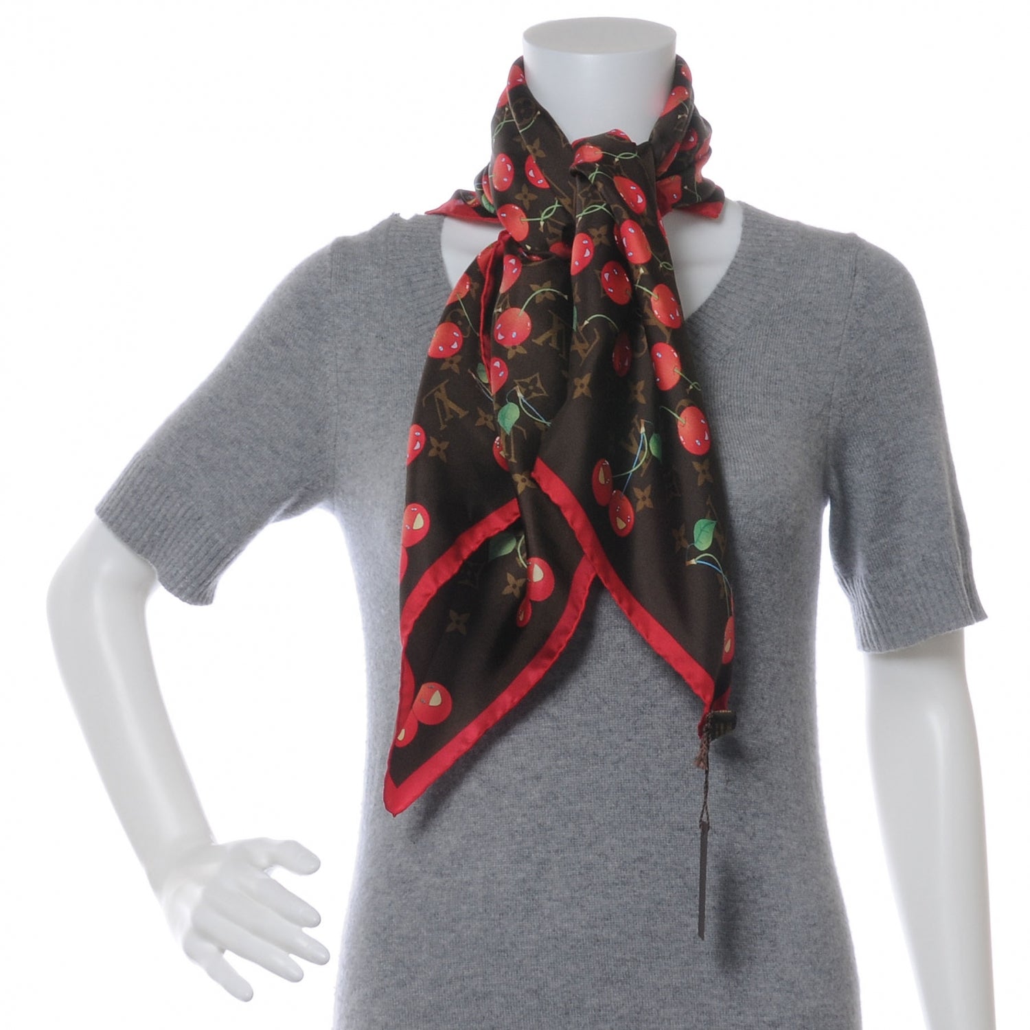 Louis Vuitton Monogram Cerises Scarf 4 of 8
