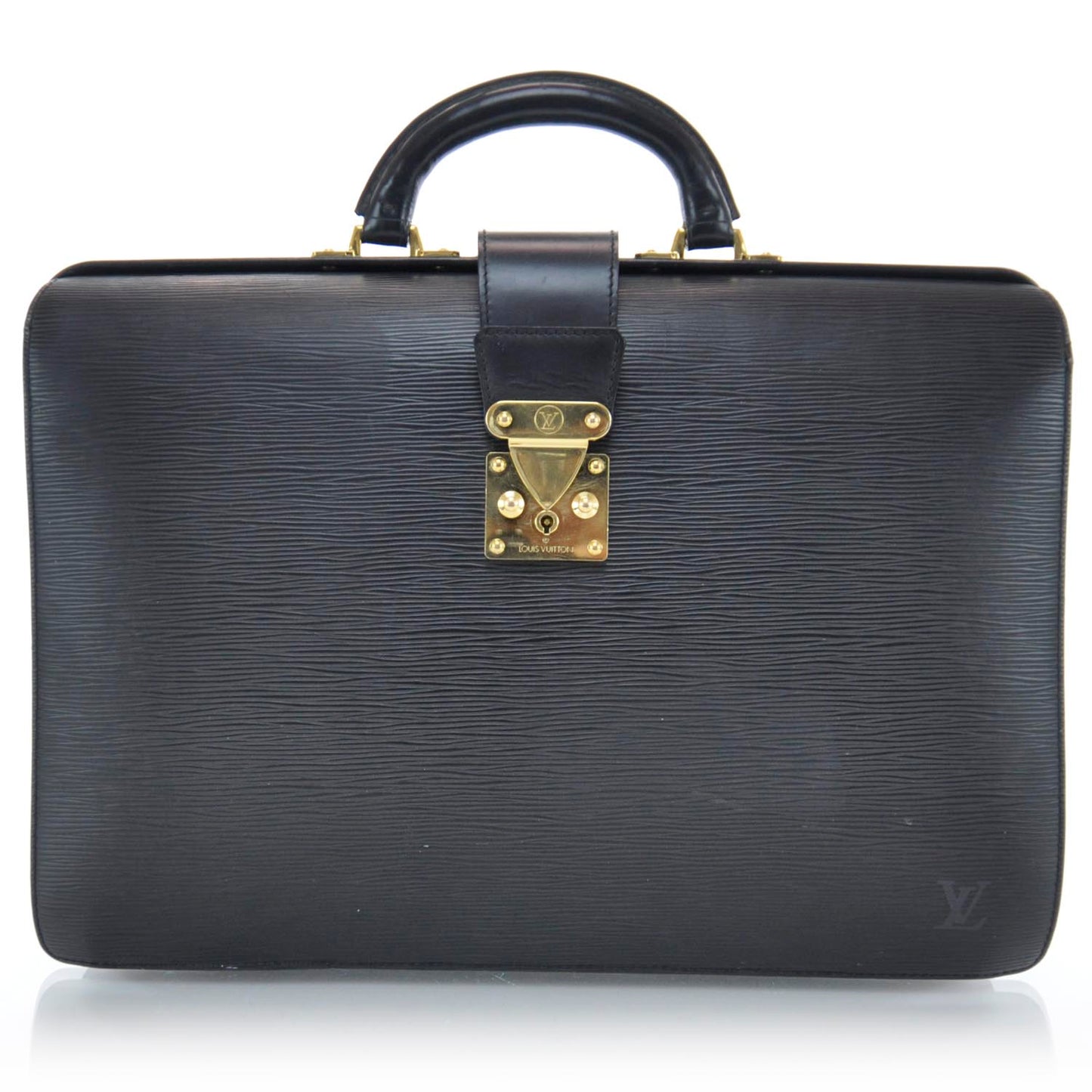 Epi Serviette Fermoir Briefcase Black