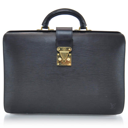Louis Vuitton Epi Serviette Fermoir Briefcase Black 1 of 10