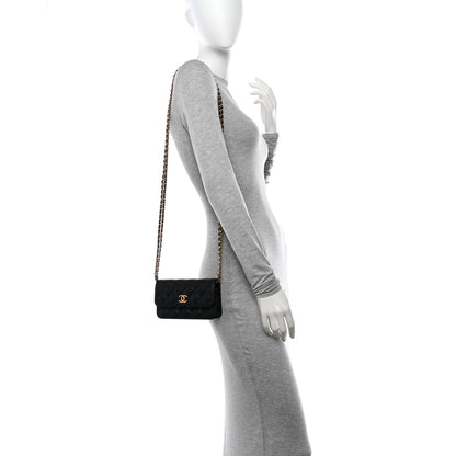Chanel Caviar Quilted Flap Phone Holder With Chain Black 2 of 12