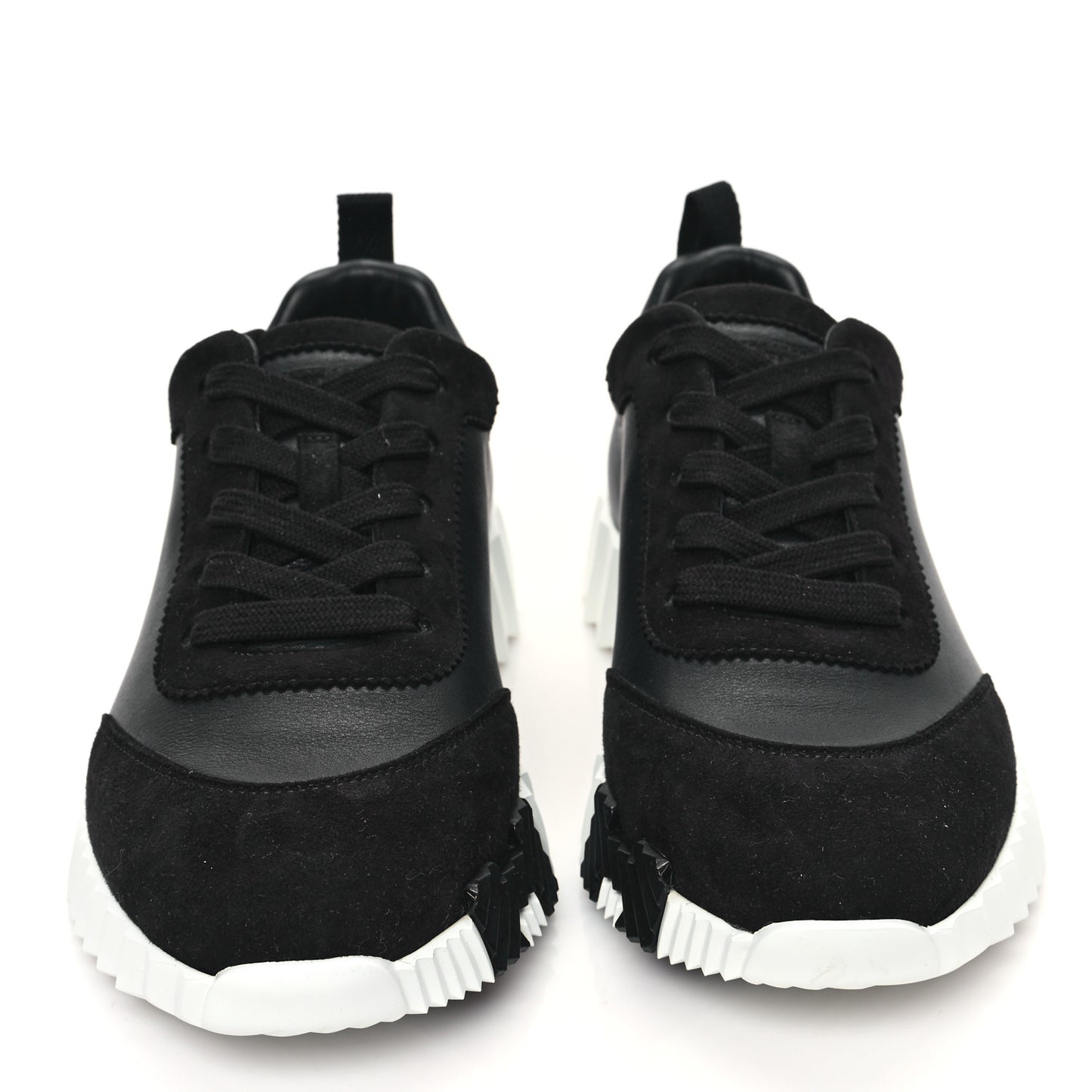 Goatskin Suede Goatskin Bouncing Sneakers 37 Black