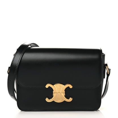 Celine Shiny Calfskin Teen Triomphe Black 1 of 10