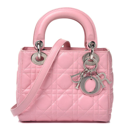 Christian Dior Lambskin Cannage Mini Lady Dior Rose Clair 1 of 9