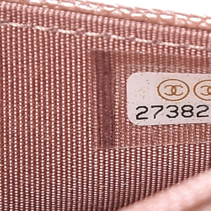 Chanel Metallic Caviar Chevron Quilted Vintage Mademoiselle Wallet On Chain WOC Pink 8 of 11