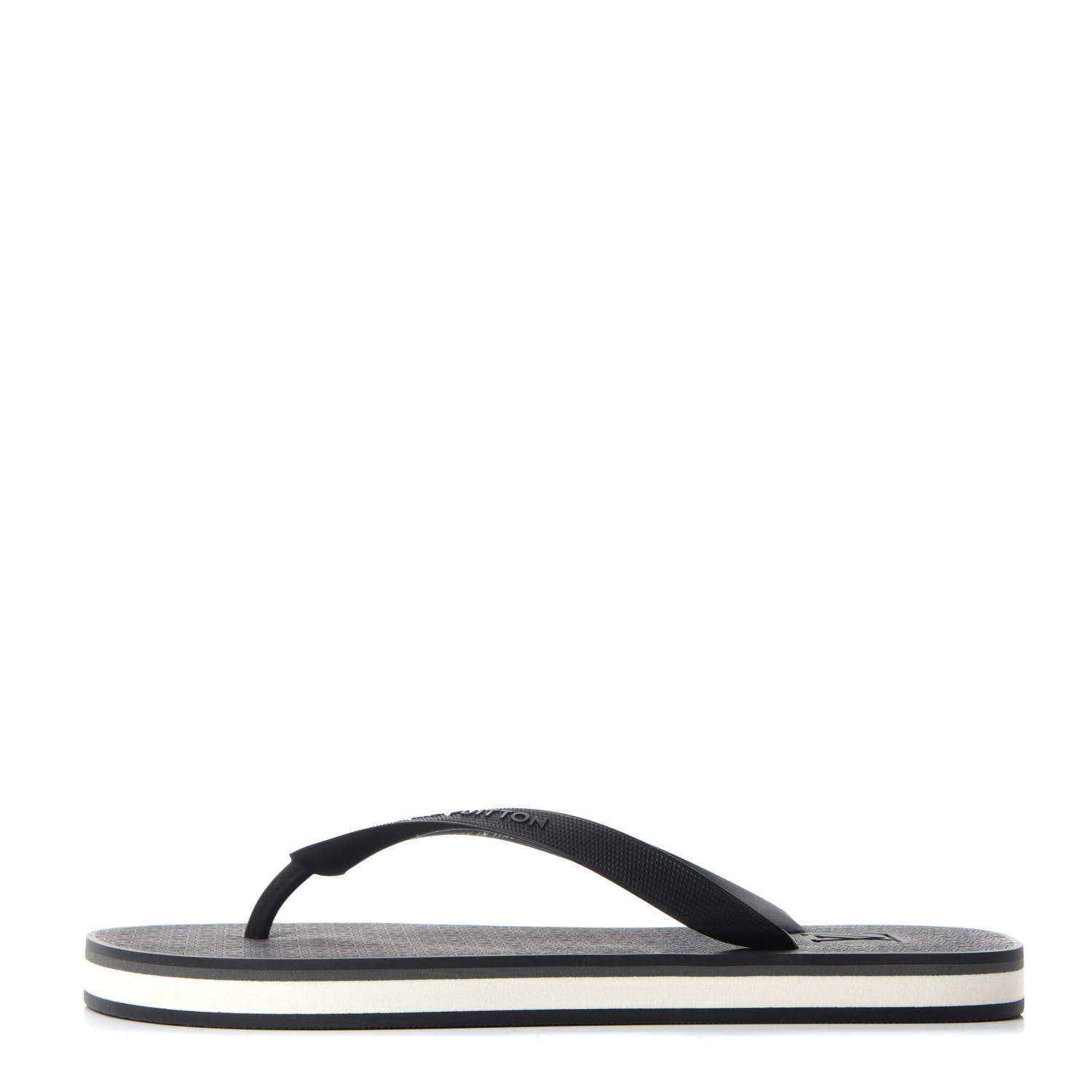 Louis Vuitton Rubber Mens Molitor Thong Sandals 7 Black 1 of 8