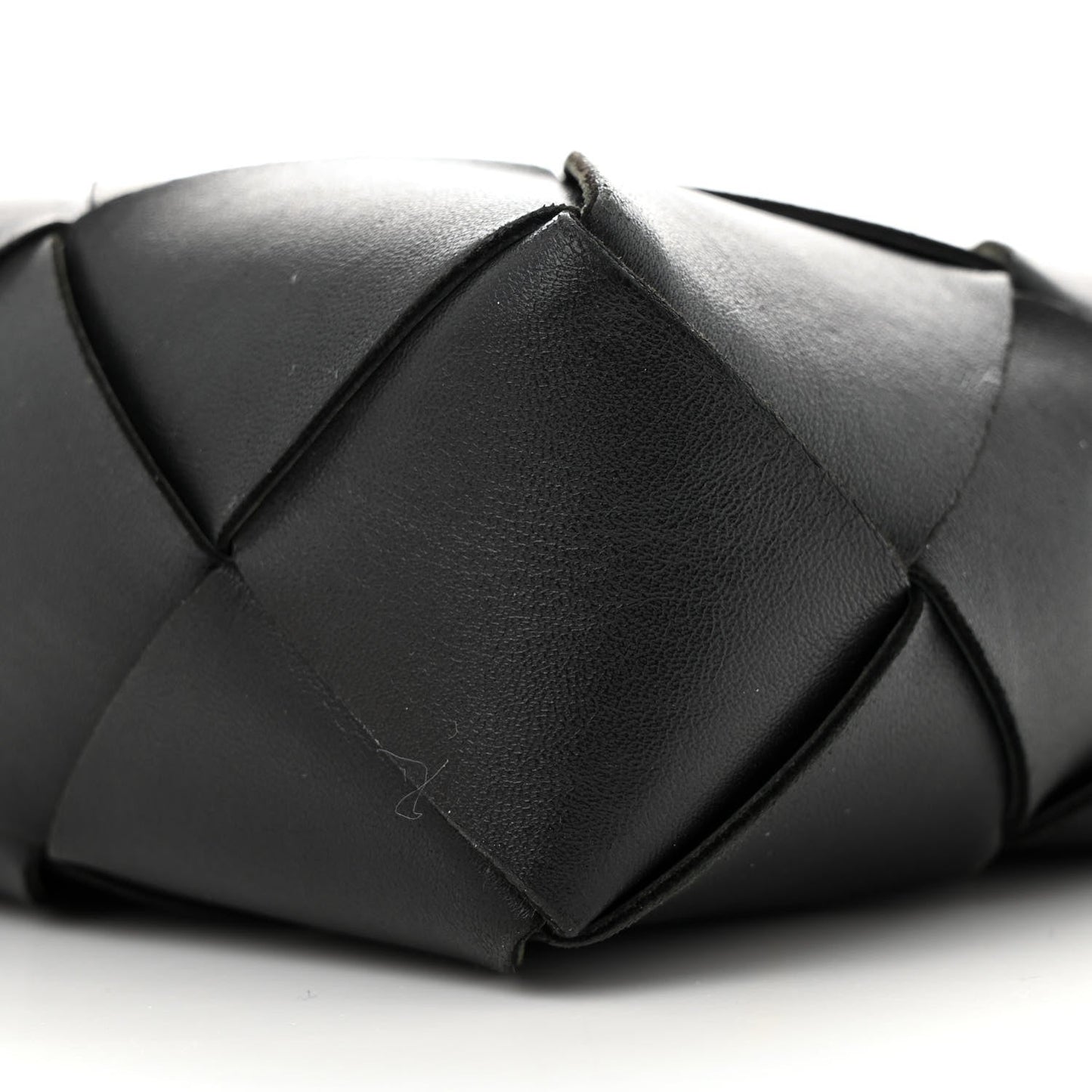 Lambskin Maxi Intrecciato Small Cassette Camera Bag Black