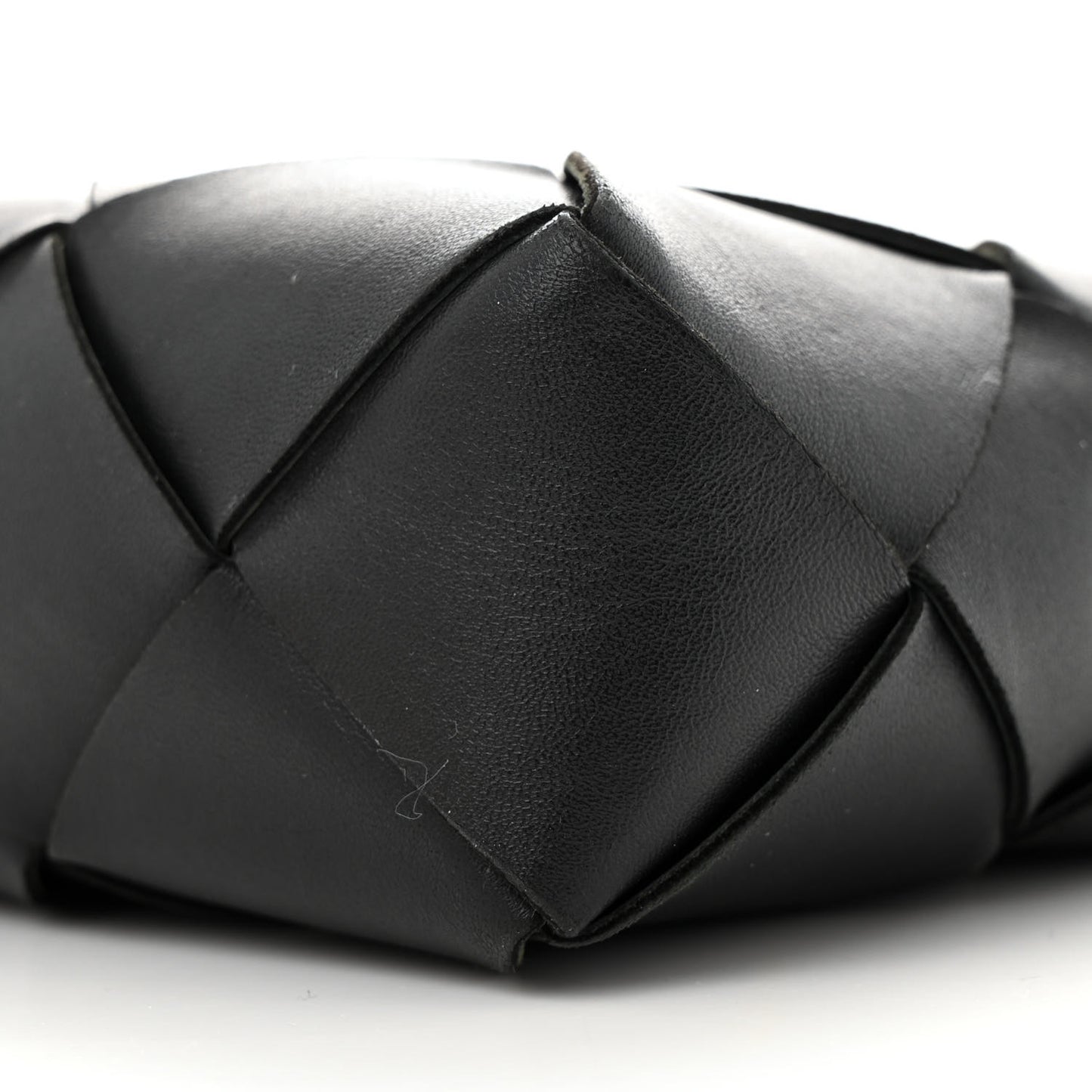 Lambskin Maxi Intrecciato Small Cassette Camera Bag Black