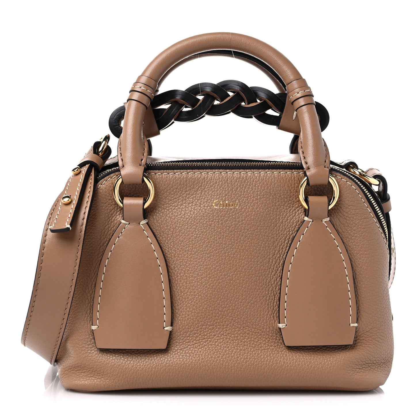 Calfskin Small Daria Cement Brown