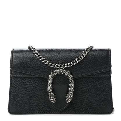 Gucci Calfskin Super Mini Dionysus Shoulder Bag Black 1 of 9