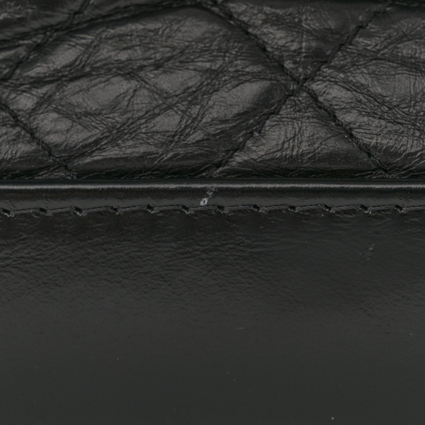 Aged Calfskin Quilted Small Gabrielle Hobo Black